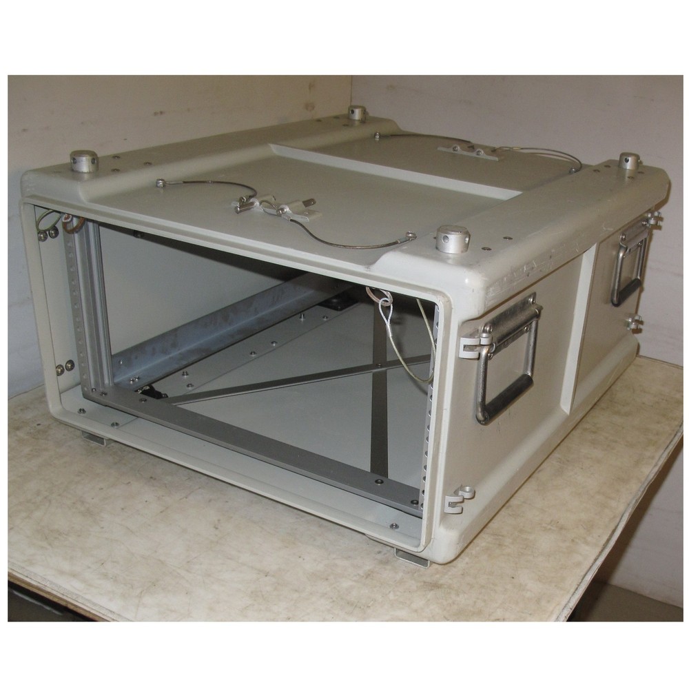 Rackmount 5U x24 Heavy Composite Fiber Plastic Rack 19″ Shock Mount Navy Gray