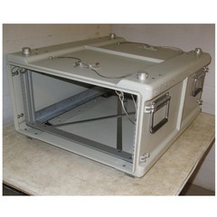 Rackmount 5U x24 Heavy Composite Fiber Plastic Rack 19″ Shock Mount Navy Gray