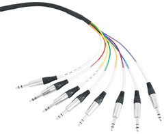 Rockville SQ806 8 Channel 6 Foot 1/4″ TRS Snake Cable (Male to Male)