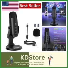 USB Noise-Canceling Microphone with Gain Control & Instant Mute Functionality