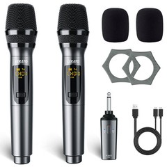 LEKATO Wireless Dynamic Microphone Set Metal MIC Rechargeable 2.4GHz 100ft K380S