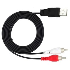 RCA to USB Converter Audio Cable 2.0 A Male 2 1.5 meters
