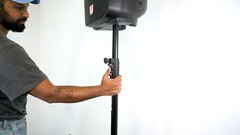 Rockville GASPOLE-B M20 Threaded Air Assist Subwoofer-Speaker Pole Mount Stand