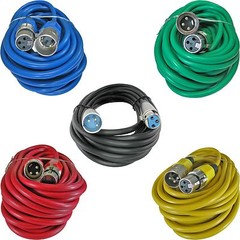 5 pack 6 ft foot feet pro audio xlr mic microphone extension cables patch cords