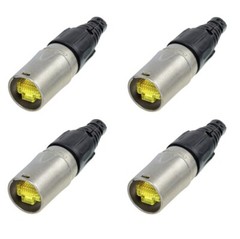 (4 Pack) Genuine Neutrik NE8MX Ethercon Cable Connector for PRE-ASSEMBLED RJ45