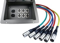 Advance MCS Electronics Recessed Floor Box 6 XLR 110V Electric