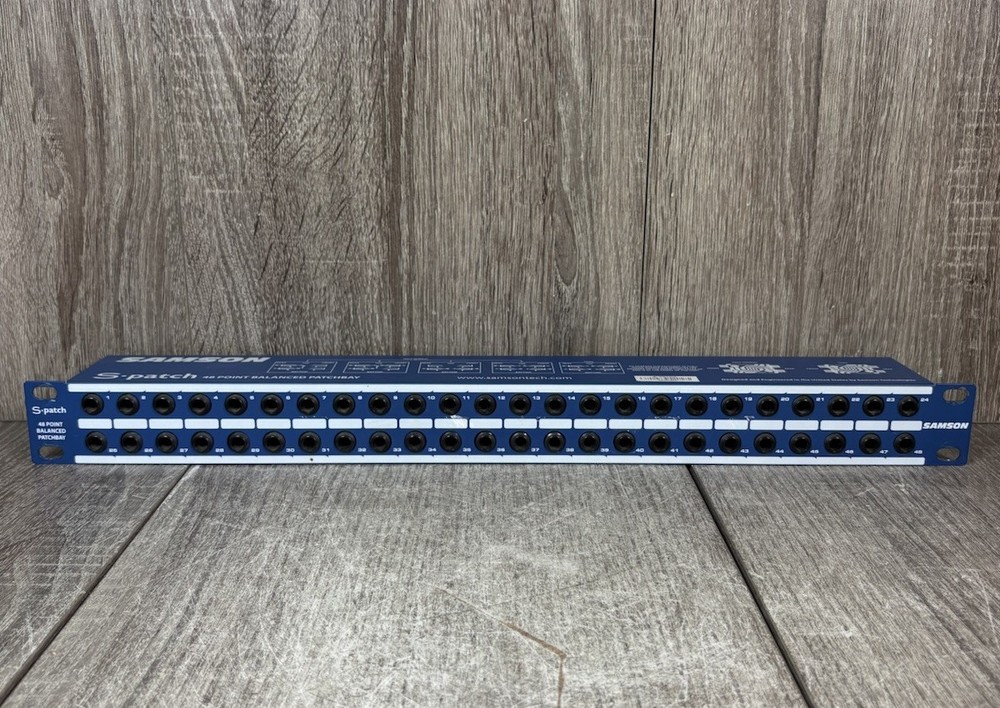 Samson S-Patch Plus 48-Point Balanced Patchbay | Tested | NO POWER CORD
