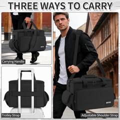 DJ Cable File Bag with 6 Detachable Dividers High Capacity Gig Cable Bag for Cor