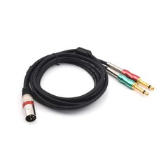 SiYear XLR Male to Dual 6.35mm 1/4″ TS Y Splitter Cable, Double Mono Quarter …