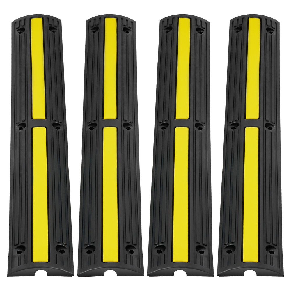 VEVOR 4 PCs 39“ Cable Protector Ramp 18000 lbs Speed Bump Floor Cable Protector