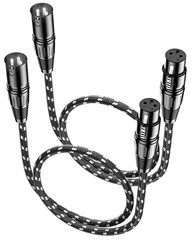Short XLR Cables, XLR Microphone Cable 2Ft 2 Pack, All Length from 6Inch to 100F