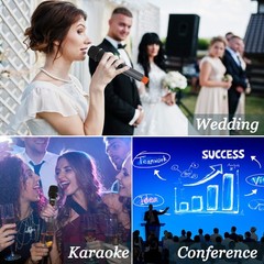 Bietrun Wireless Microphone with Echo/Treble/Bass, UHF 160ft Range, Dual UHF …