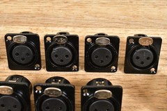 LOT of 24 Female XLR Panel Connectors with Wall Plates + Extras