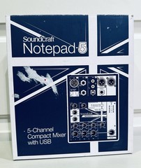 Soundcraft Notepad-5 5-Channel Compact Mixer w/ USB Box Cable Pro Audio