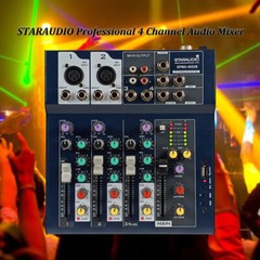 4-Channel Stage USB Audio Mixer System Karaoke Party Live DJ Mini Mixing Console