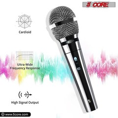 5Core Microphone Dynamic Microfono XLR Audio Cardioid Mic Vocal Karaoke Singing