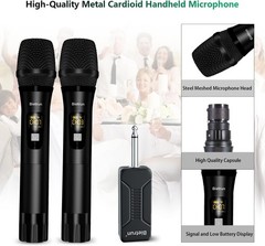 High Sensitivity UHF Wireless Microphone Set – Perfect for Speeches & Weddings