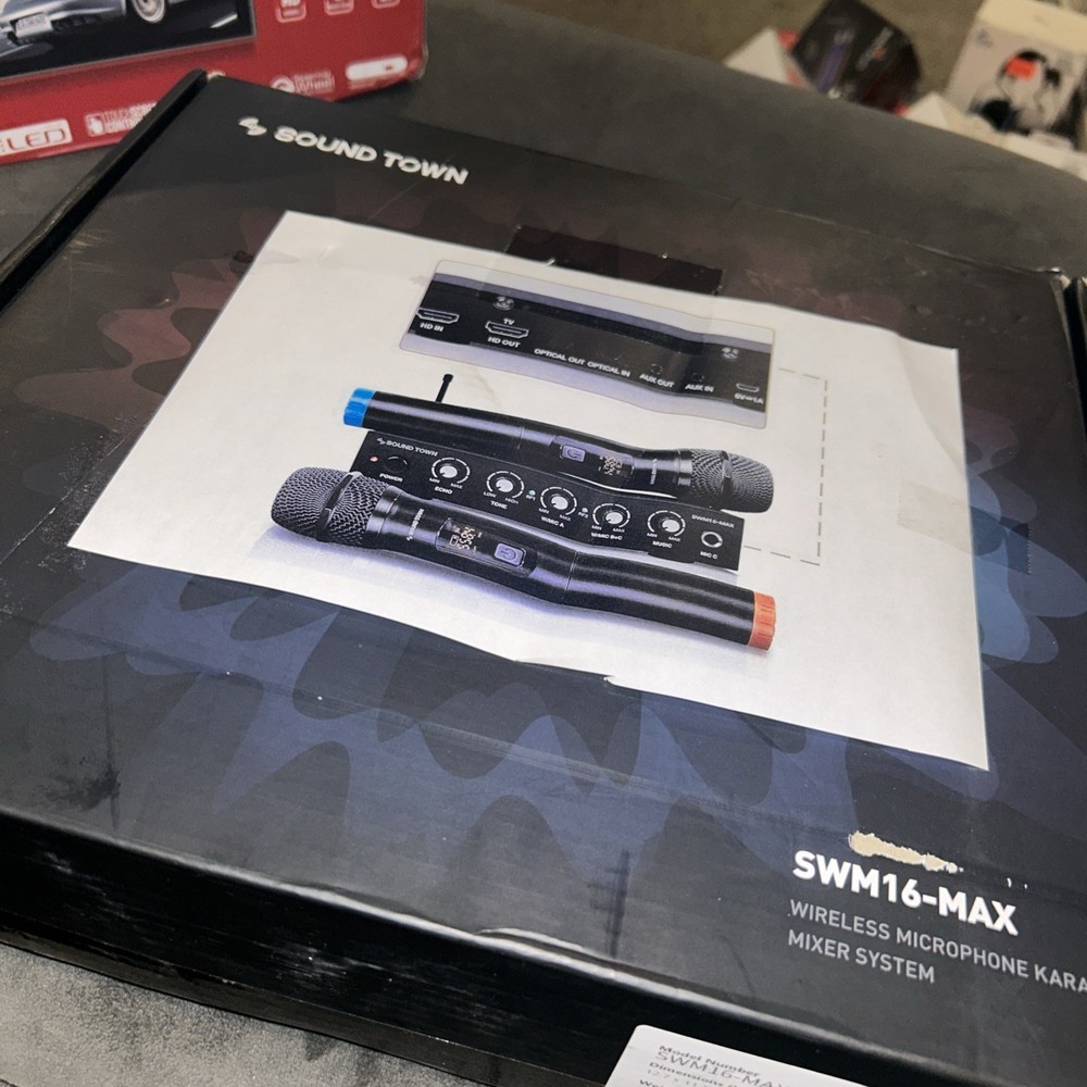 Sound Town Wireless Mic Karaoke Mixer w/ HD ARC, Optical, AUX (SWM16-MAX)