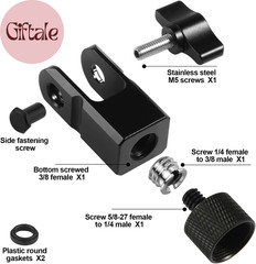 Microphone Mount Adapter for Hyperx Quadcast with 3/8″ or 1/4″ Screw Adapter and