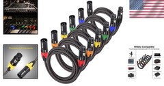 XLR Cables 15ft 6-Pack – Balanced Audio Transmission