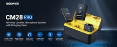 NEEWER CM28 PRO Wireless Lavalier Lapel Microphone System with Charging Case 48K