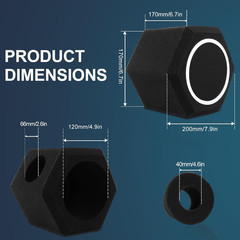 Professional Microphone Isolation Ball with 2-Layered Pop Filter, High Density