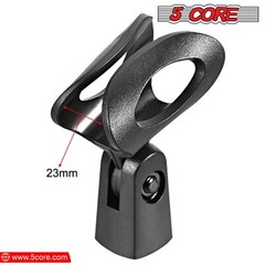 5 Core Microphone Clip Holder 2 Pieces with Screw Adapters 5/8 to 3/8 Inch