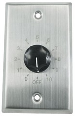 4 Rockville VOL70200 SS 200w 70v Stainless Wall Volume Controls Zone Controllers