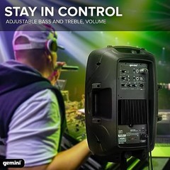 Gemini Sound AS-2110P Powered 10 Inch PA System 1000 Watt DJ Speaker