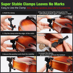 UHF Wireless Violin Cello Microphone System Violin Pickup Clip-On Instrument Mic