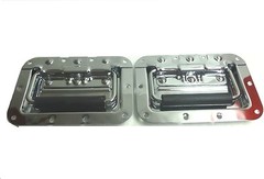 (2) Two Chrome Plated Spring-Loaded Recessed Handles For ATA Cases – Medium