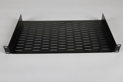 FIVE 19in Heavy Duty Rack Mount Shelves 1U Black powder coated 17 ga steel NEW