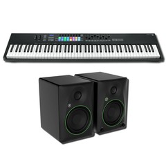 Novation Launchkey 88 MK3 88-Key MIDI Controller w/ Mackie CR5BT BT Studio Monit