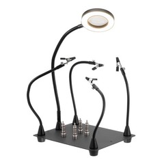 PATIKIL 20cm/8″ Universal Gooseneck, M10 Fine Thread Metal 8 Inch, Black