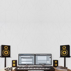 VEVOR 18 Pack Acoustic Wall Panels 11.8 x 11.8 x 0.4 inch Self-Adhesive White