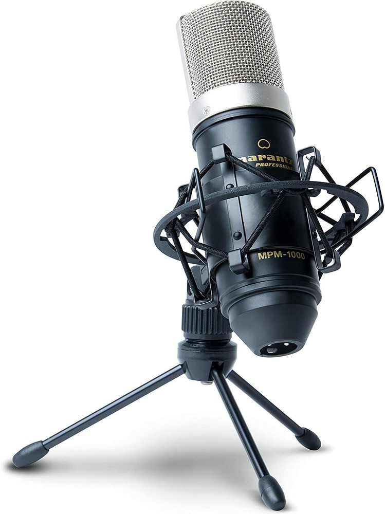 888M Marantz Pro Condenser Microphone with windscreen stand & XLR cable MPM-1000
