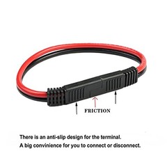 5 Pack 2 Pin Quick Disconnect Polarized Wire Harness SAE Copper 12 Gauge