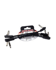 Haze 3Pcs 12cm/4.72inch Black Guitar Lead Instrument Flat Cable. P014015M