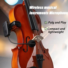 Professional Wireless Violin Microphone, Violin Pickup Clip-On Instrument Microp