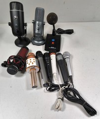 LOT OF 10 Various Brands & Models Microphone Used Working