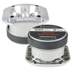 Blastking TW2000-SLV 500 Watts 4×4 inch 1.5 inch VC Titanium Bullet Tweeter Silv