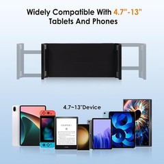 Mic Stand Tablet Holder Mount for 4.7–12.9″ iPad iPhone Aluminum Adjustable US