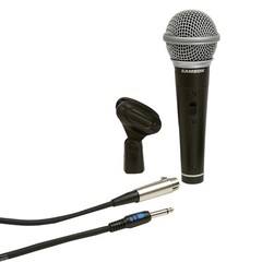 Handheld Dynamic Karaoke Microphone Vocal DJ PA Mic w Stand & Cables 2 Pack