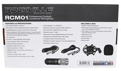Rockville RCM01 Pro Studio Recording Condenser Microphone Mic+Metal Shock Mount