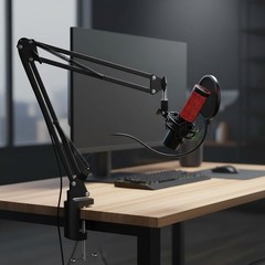 HyperX QuadCast 2 Mic Boom Arm with Foam Pop Filter – Enhance Your Sound Quality