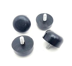 1″ Round Threaded Stud Bumper Feet 10-24 Screw Equipment Foot Spacer Leveler