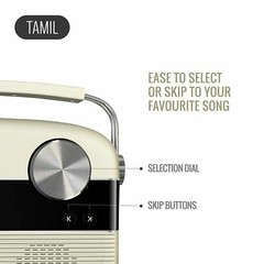 Carvaan Tamil – Portable Music Player with 5000 Preloaded Songs, FM/BT/AUX