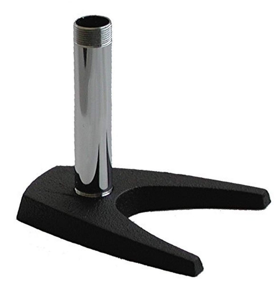 Audio2000’S AST4211 Desktop Microphone Stand with Cast-Iron U-Shaped Black