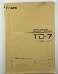 Roland TD-7 Midi Drum Module Original Owner’s Manual Book