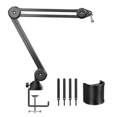 Microphone Boom Arm, Adjustable Microfono Stand Mic Arm with Extra-large Pop …